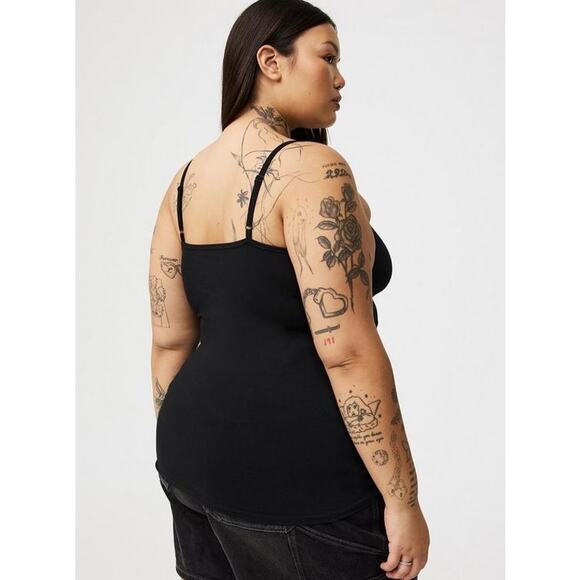 Torrid Foxy Cami Black Plus Size 3 Scoop Neck Tank Top Stretchy - Picture 3 of 11